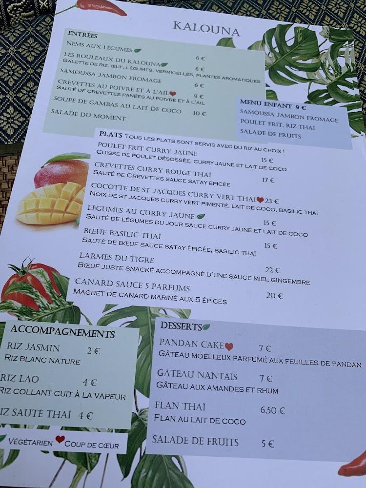 Kalouna - Menu Image 1